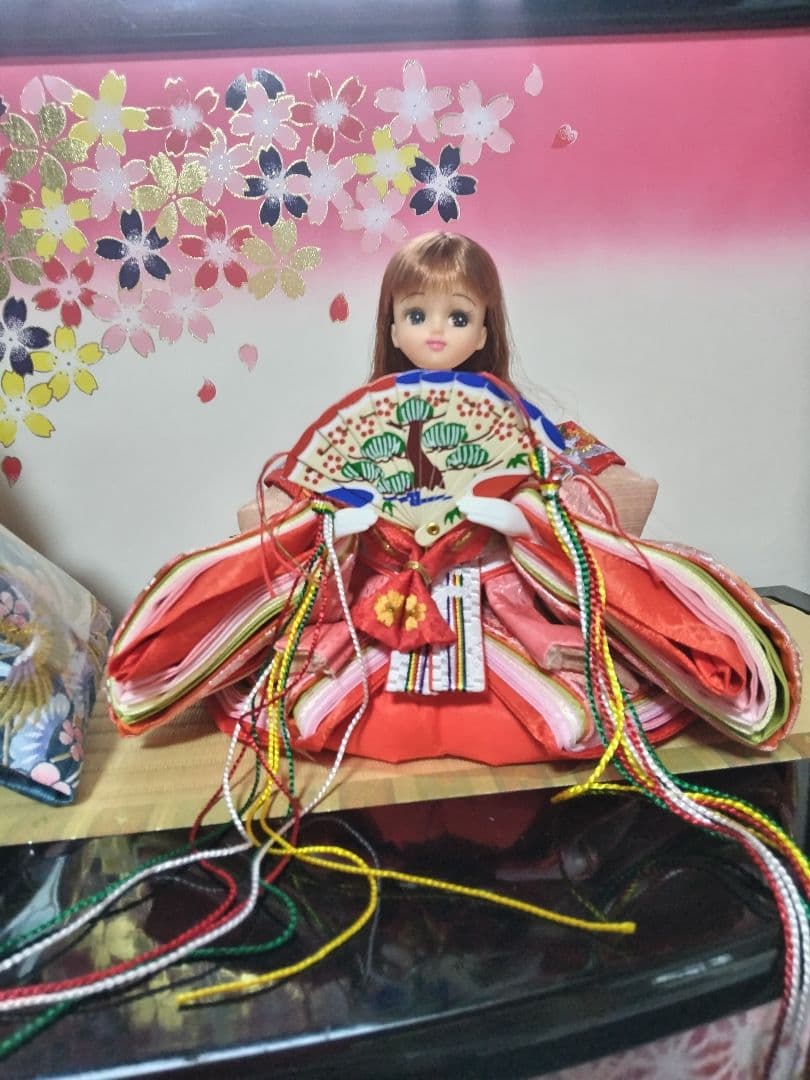 リカちゃん　雛人形 ③ 親王と三人官女（リメイク品）