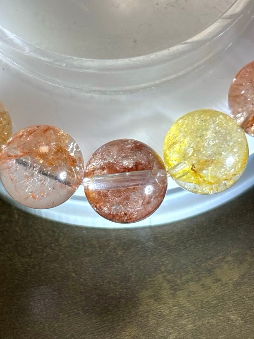 【新入荷】　オーロラクォーツ（ライモナイトインクォーツ）ブレス11㎜後半（新品）