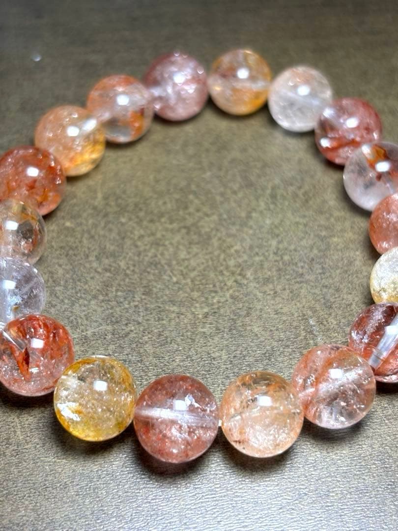 【新入荷】　オーロラクォーツ（ライモナイトインクォーツ）ブレス11㎜後半（新品）