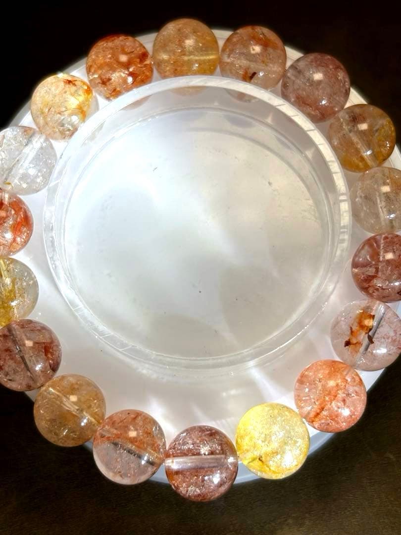 【新入荷】　オーロラクォーツ（ライモナイトインクォーツ）ブレス11㎜後半（新品）