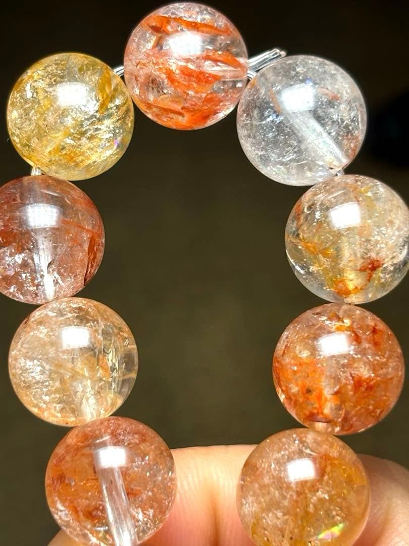 【新入荷】　オーロラクォーツ（ライモナイトインクォーツ）ブレス11㎜後半（新品）