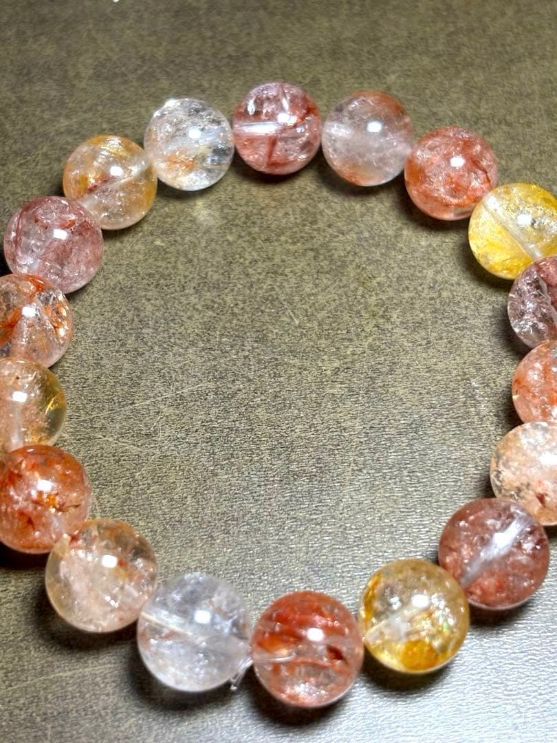 【新入荷】　オーロラクォーツ（ライモナイトインクォーツ）ブレス11㎜後半（新品）