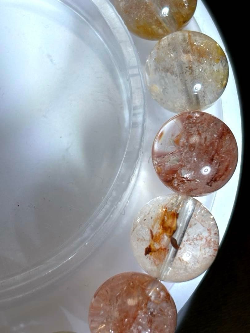 【新入荷】　オーロラクォーツ（ライモナイトインクォーツ）ブレス11㎜後半（新品）