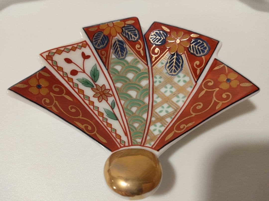 美濃焼 前畑陶器 庫山窯 十二単衣 羽根小皿 三つ足 ５枚セット 箱入り 箸置き