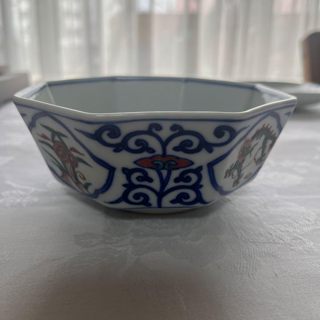 渋草焼　芳国舎　八角皿