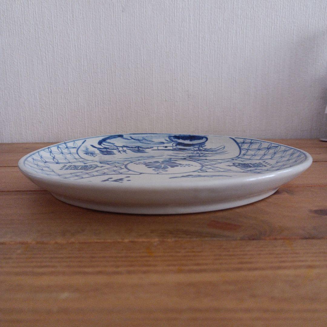 【ベトナムヴィンテージ】 22cm丸皿 REX HOTEL オールドバッチャン焼