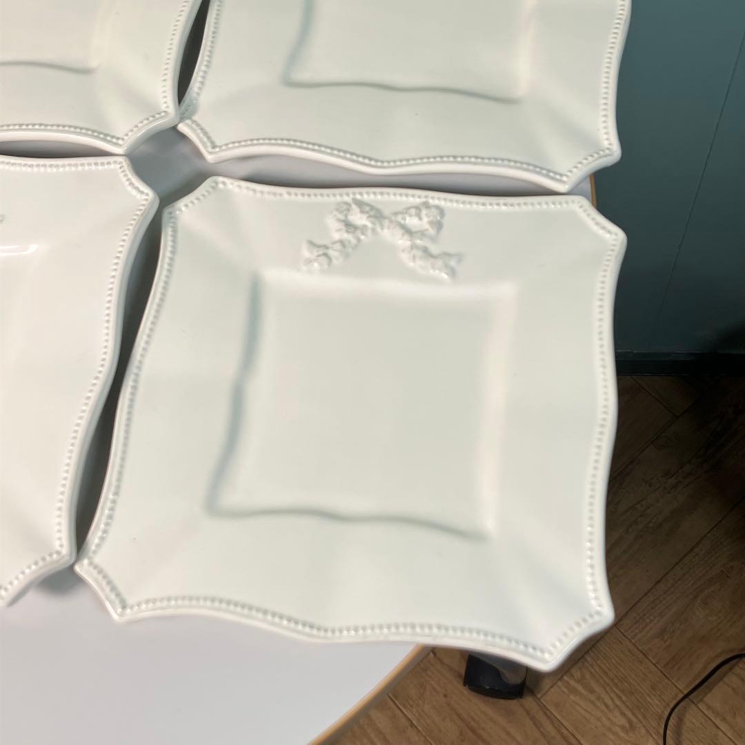 【希少✨】ラフィーネ　皿　6枚セット　リボン　昭和レトロ　アンティーク