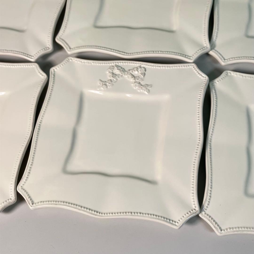 【希少✨】ラフィーネ　皿　6枚セット　リボン　昭和レトロ　アンティーク