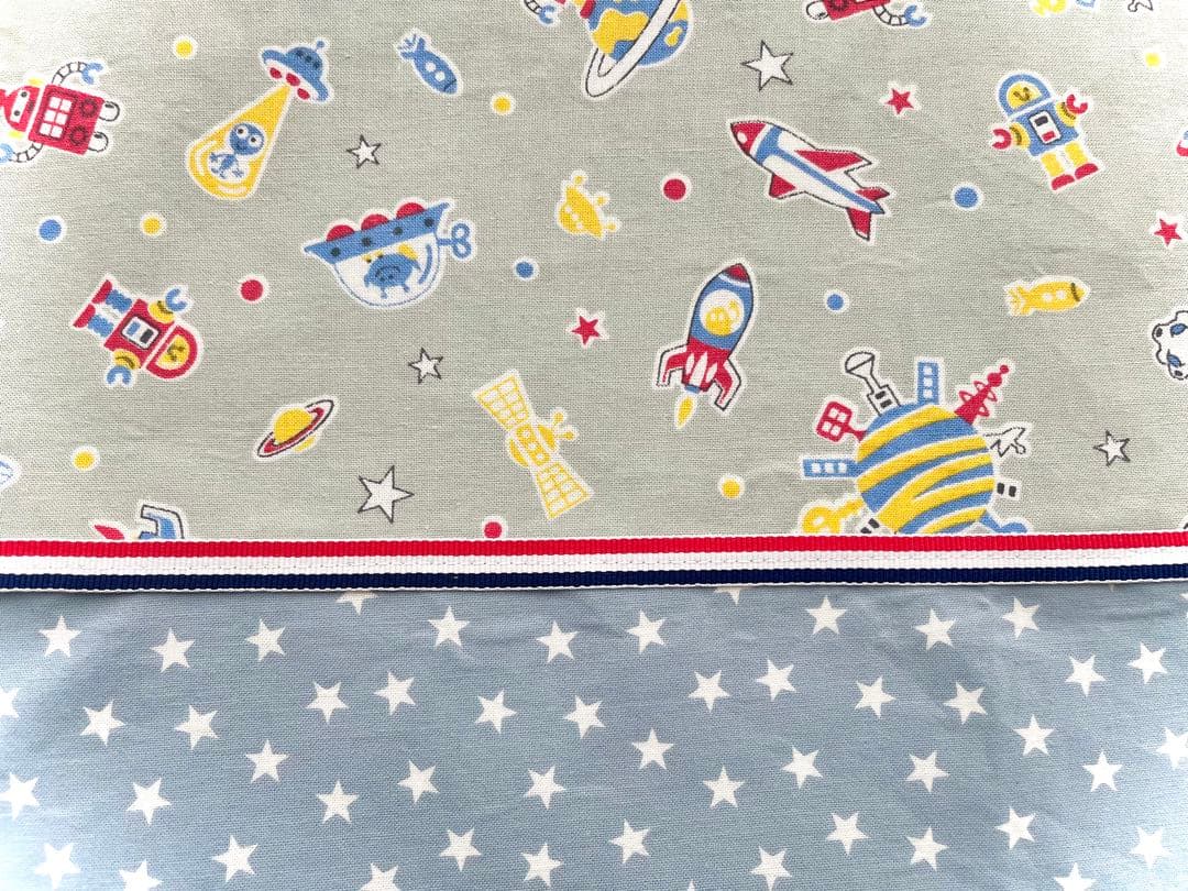 くすみカラーが人気⭐︎レッスンバッグ3点set 入園・入学　【宇宙　星】