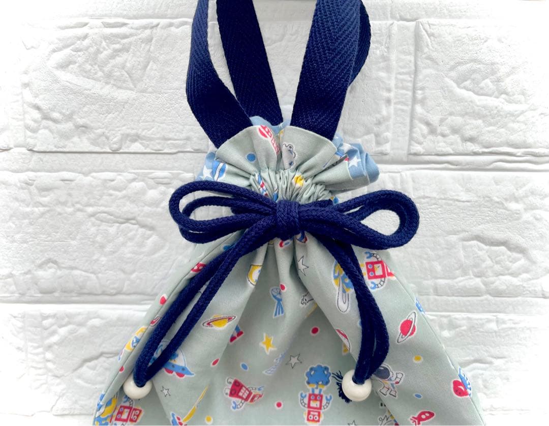 くすみカラーが人気⭐︎レッスンバッグ3点set 入園・入学　【宇宙　星】