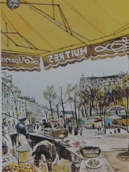 藤田嗣治、テルヌ広場、レゾネより、新品高級額装付、状態良好