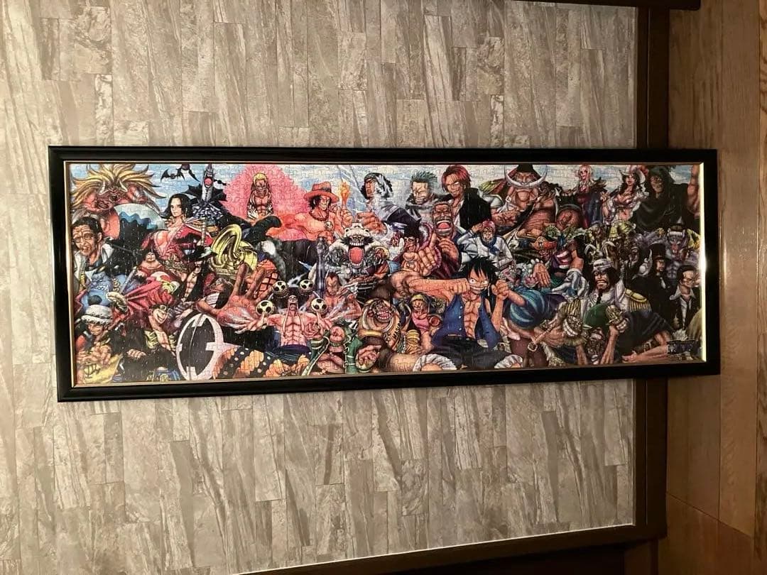 ワンピース2枚組ジグソーパズル完成額入り105✖️38