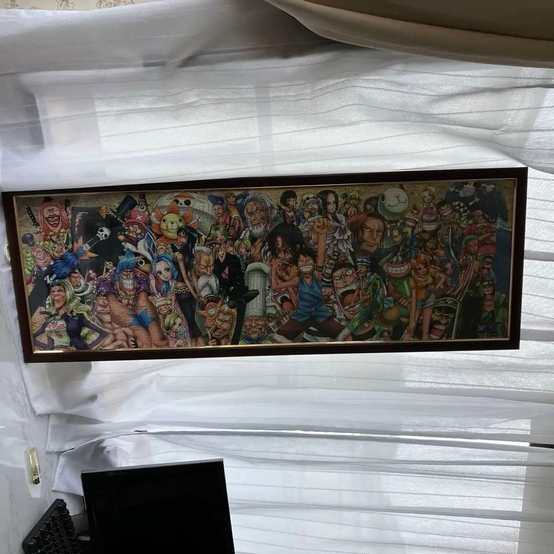 ワンピース2枚組ジグソーパズル完成額入り105✖️38