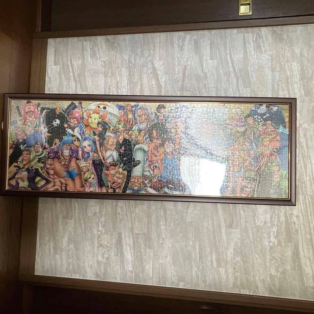 ワンピース2枚組ジグソーパズル完成額入り105✖️38