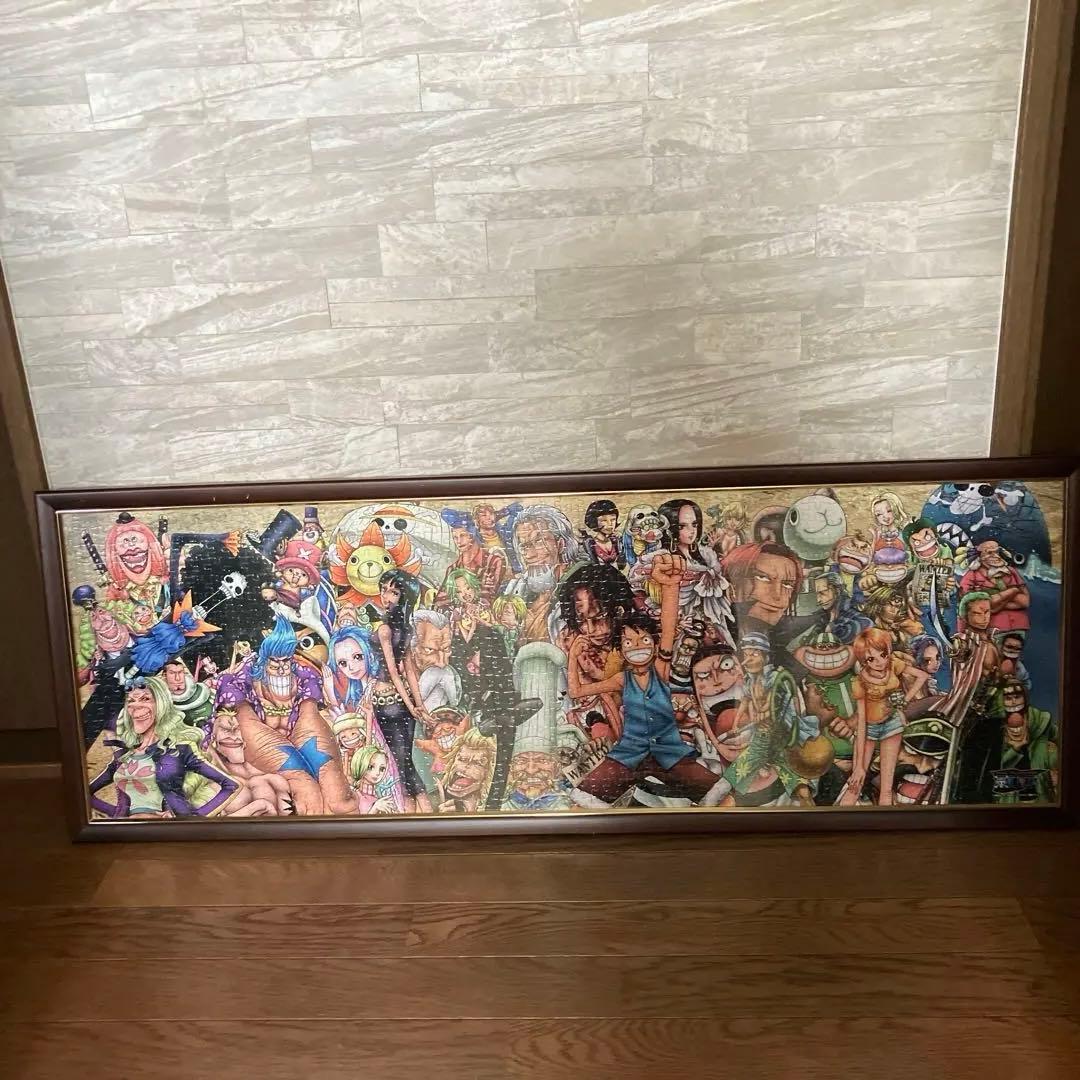 ワンピース2枚組ジグソーパズル完成額入り105✖️38