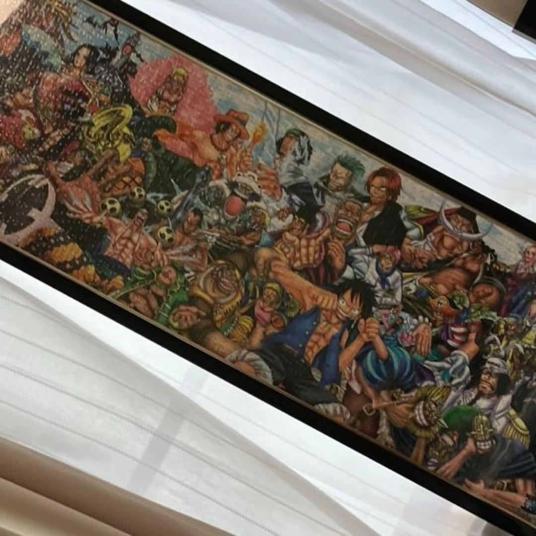 ワンピース2枚組ジグソーパズル完成額入り105✖️38