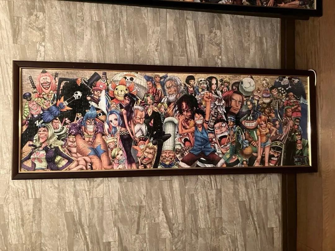 ワンピース2枚組ジグソーパズル完成額入り105✖️38