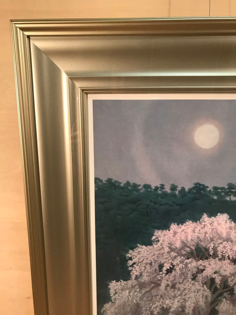 東山魁夷　「花明り」　新復刻画　落款・エディション・作品証明シール有り