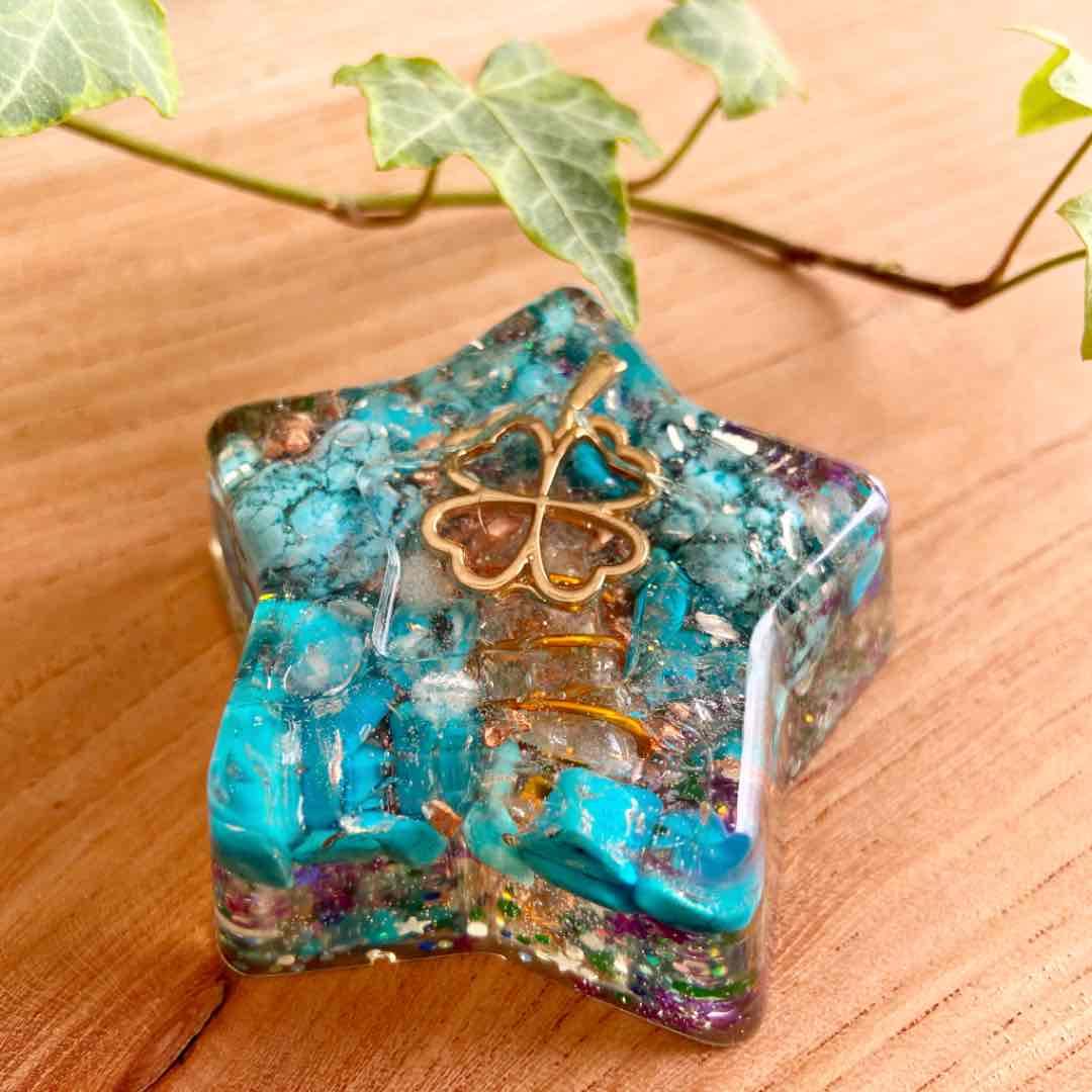 オルゴナイト  ペーパーウェイト　星形☆☆゜・*:.。. .。.:*・゜