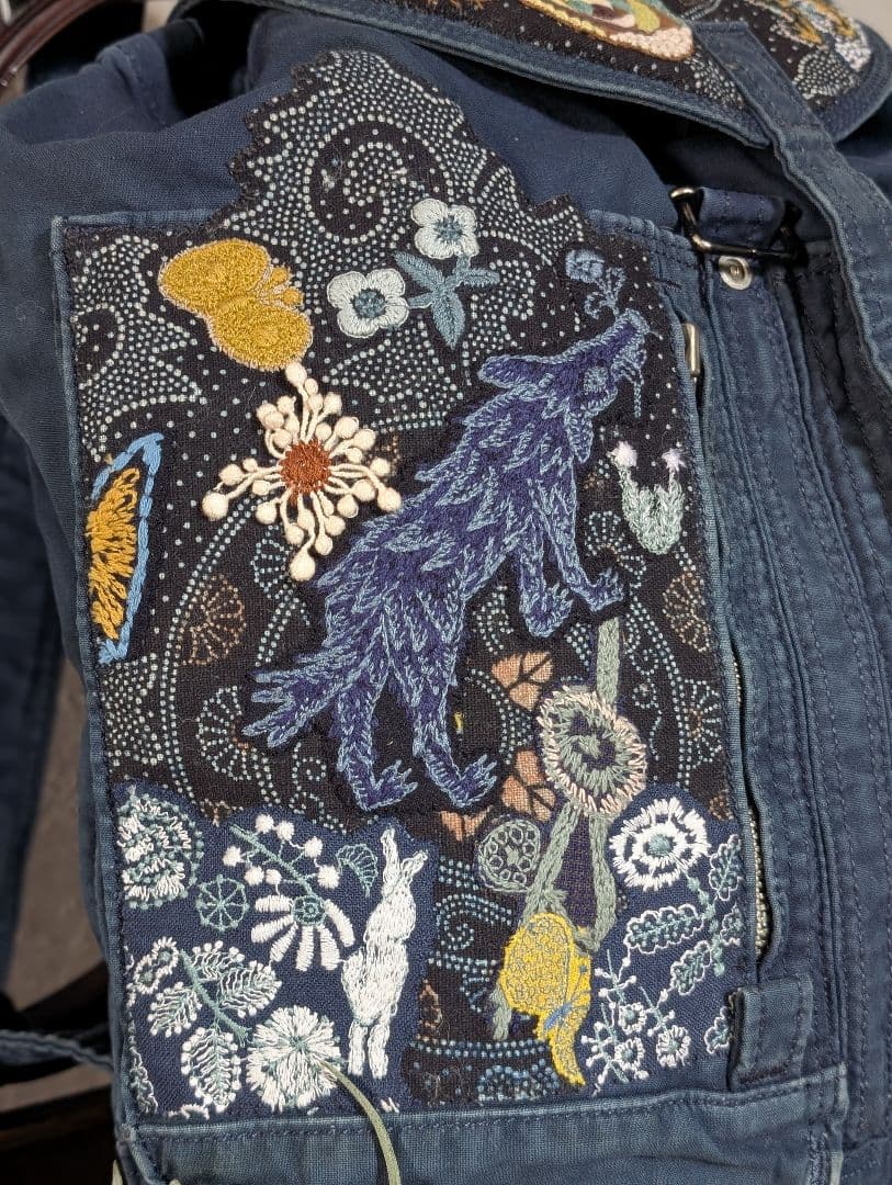 ❇️専用に《吉田カバンとWolf＆Flower》古布藍型染　朱入　ミナ　リュック