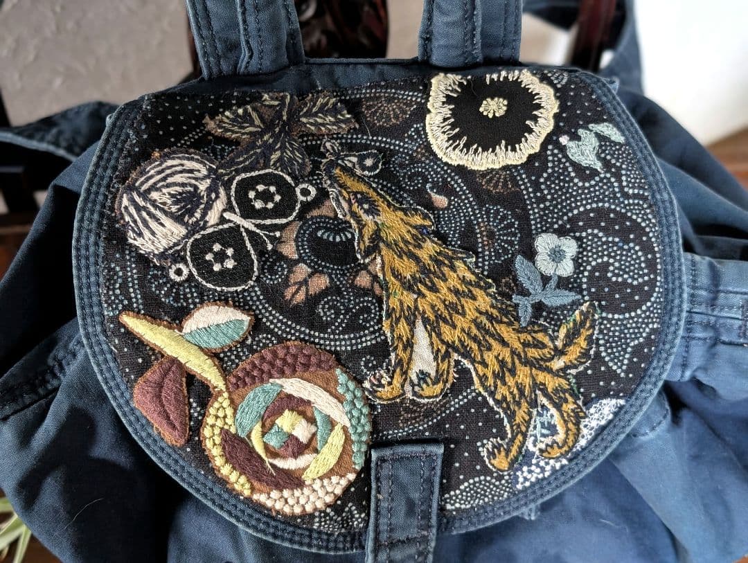 ❇️専用に《吉田カバンとWolf＆Flower》古布藍型染　朱入　ミナ　リュック