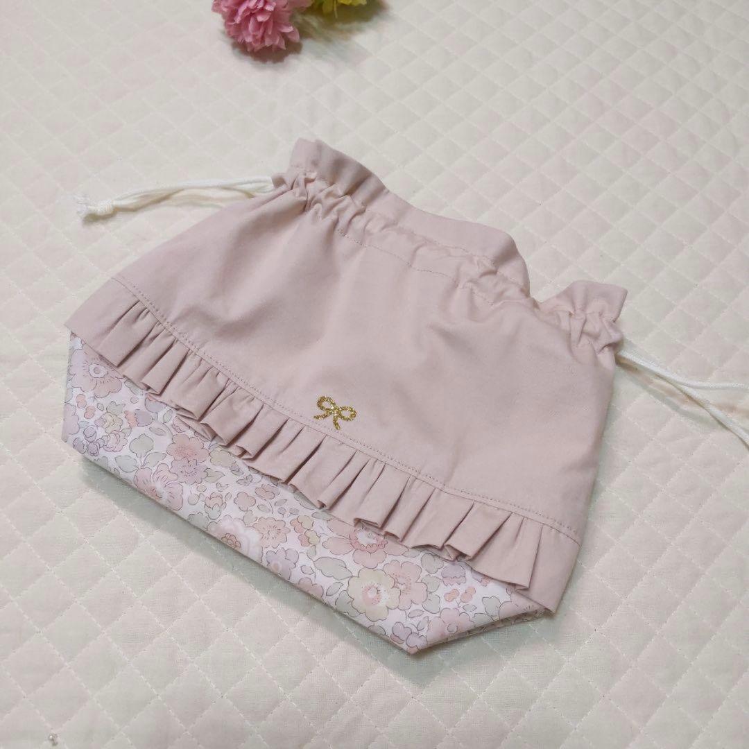 淡いお花柄の入園入学セット ベッツィ お着替え袋