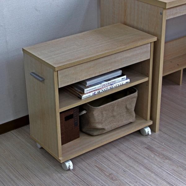 《新品・送料無料》110cm幅 システムデスク3点セット　オーク