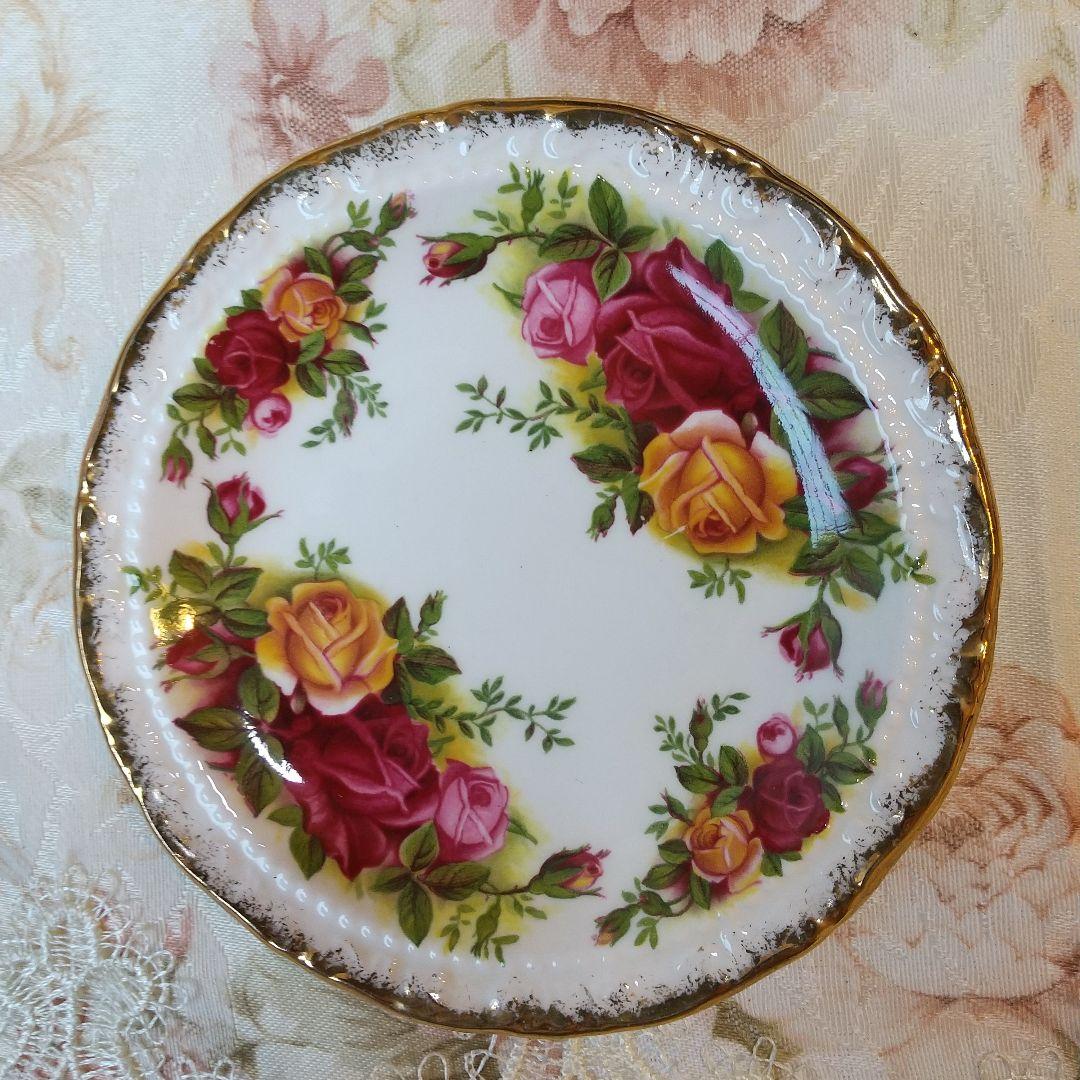 英国製 オールドカントリーローズ 小皿 トリンケットディッシュ 5枚