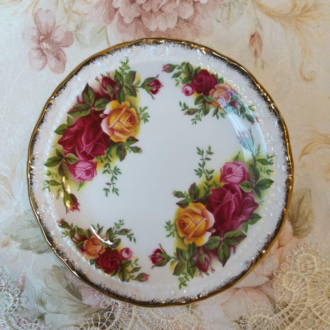 英国製 オールドカントリーローズ 小皿 トリンケットディッシュ 5枚