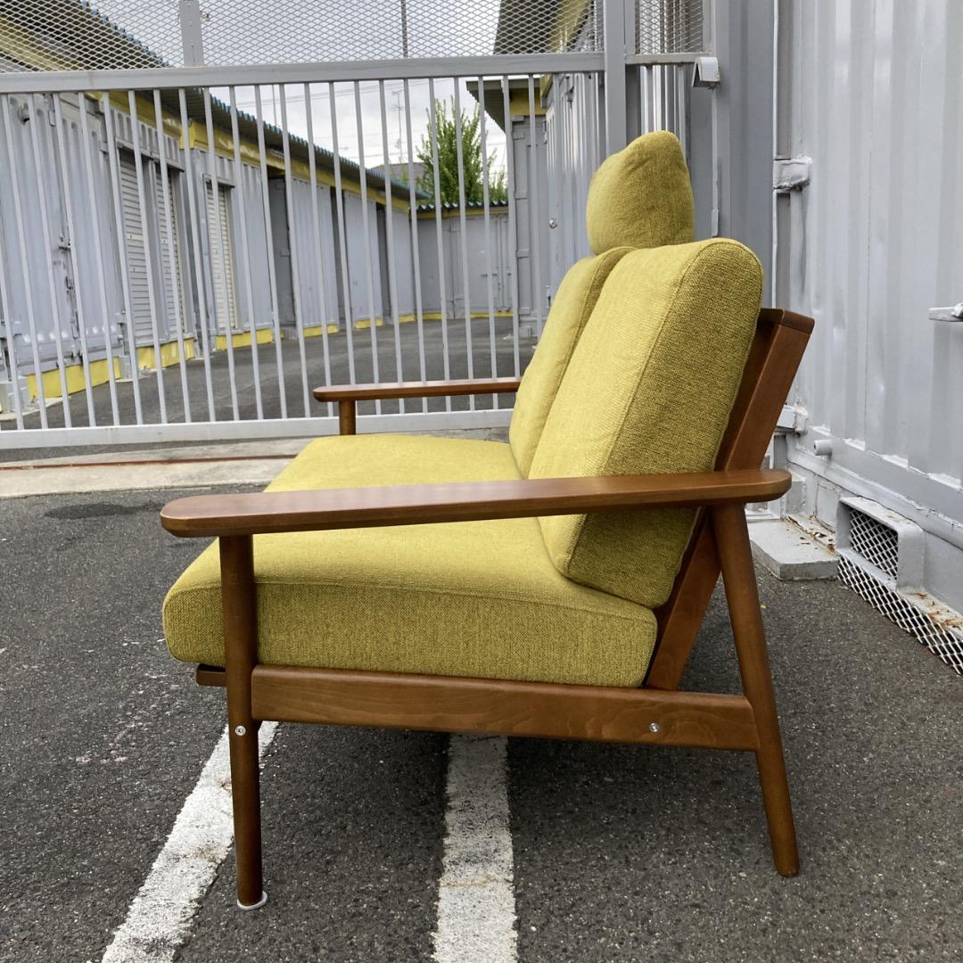 【お値下げOK】綺麗 カリモク スタンダードモダン２Pソファ＋ヘッドレスト付き