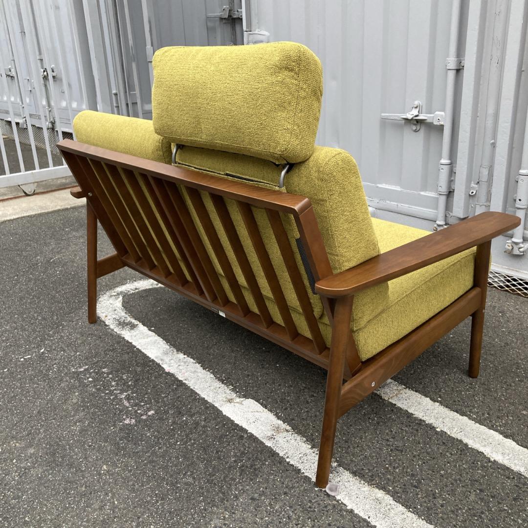 【お値下げOK】綺麗 カリモク スタンダードモダン２Pソファ＋ヘッドレスト付き