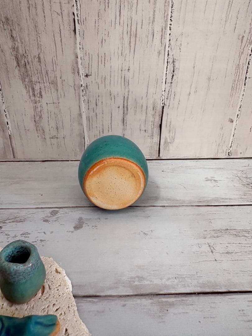 うるま陶器　3点セット　やちむん　沖縄　皿　一輪挿し　ジンベエザメ
