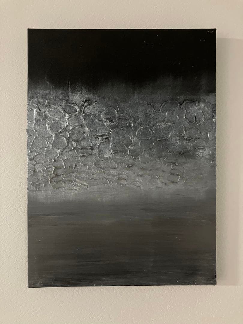 モダンアート　三連　抽象画　〜波〜