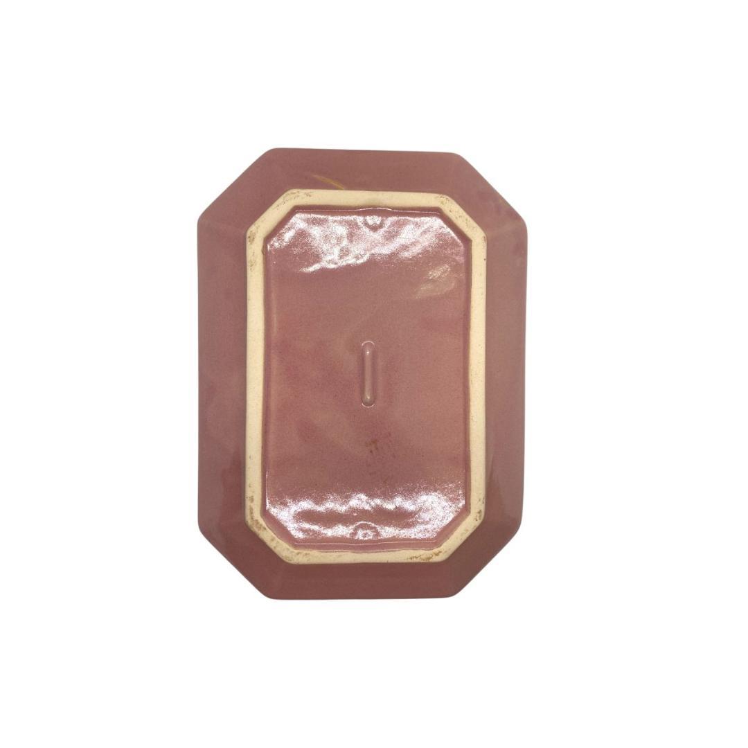 (VNNA1-9-1) ベトナム ソンベ焼き 長方形 花柄 ナンセラミック