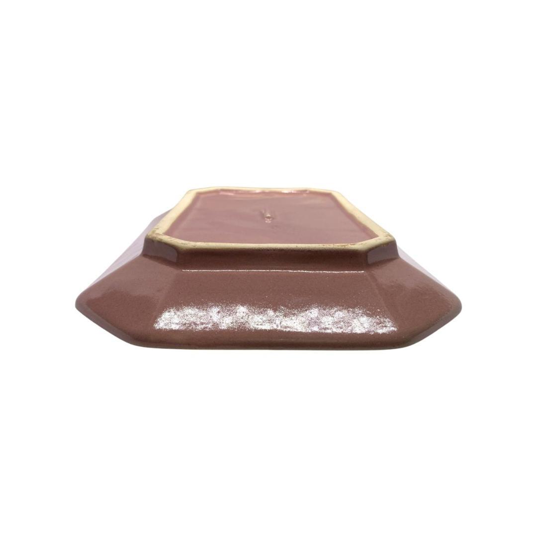 (VNNA1-9-1) ベトナム ソンベ焼き 長方形 花柄 ナンセラミック