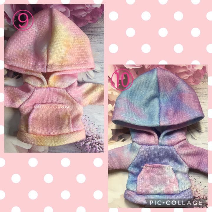 受注生産☆ねんどろいどどーる服☆大きなフードのパーカーとTシャツパンツセット