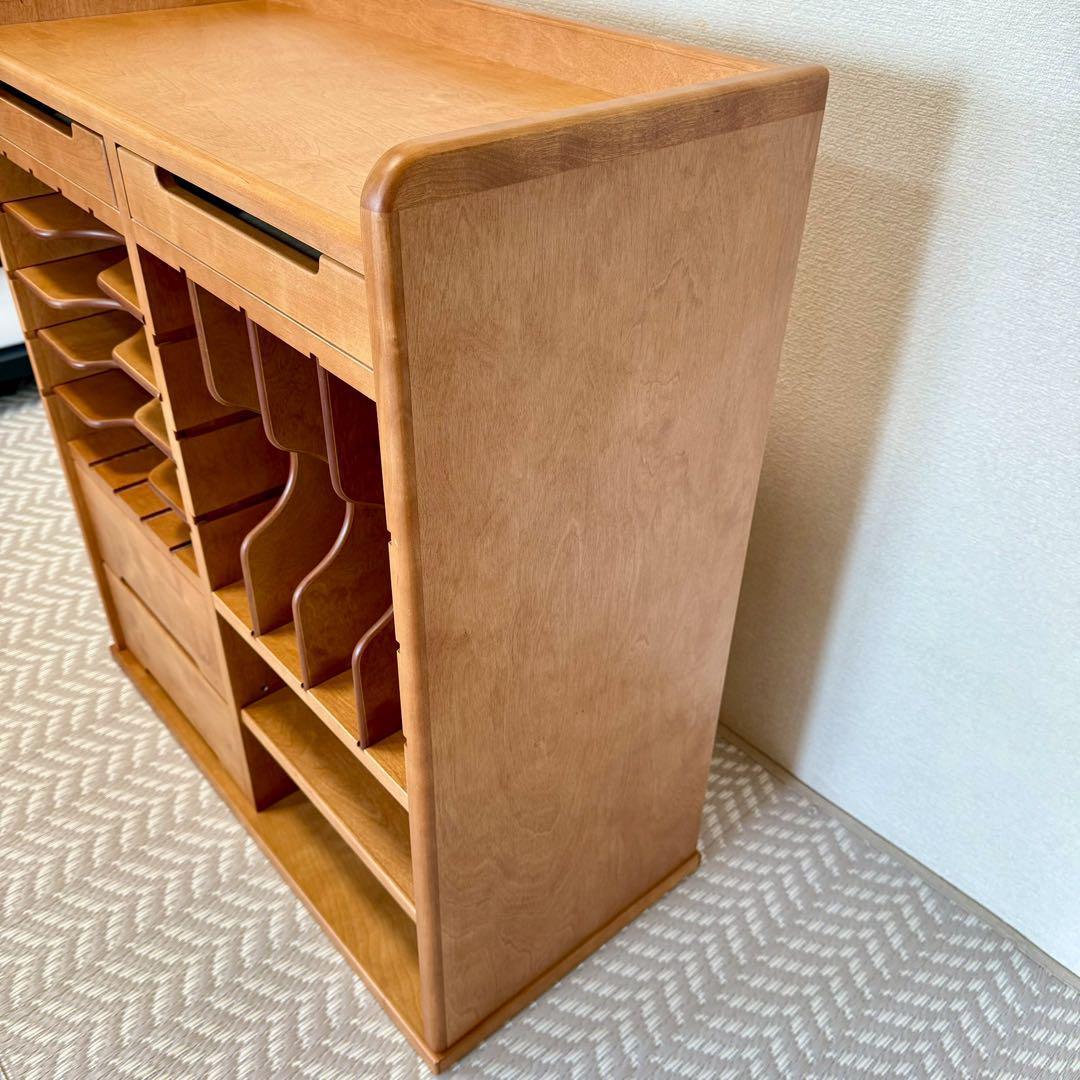 しん　起立木工 ランドセルラック 樺材 ブラウン　レコード　大塚家具