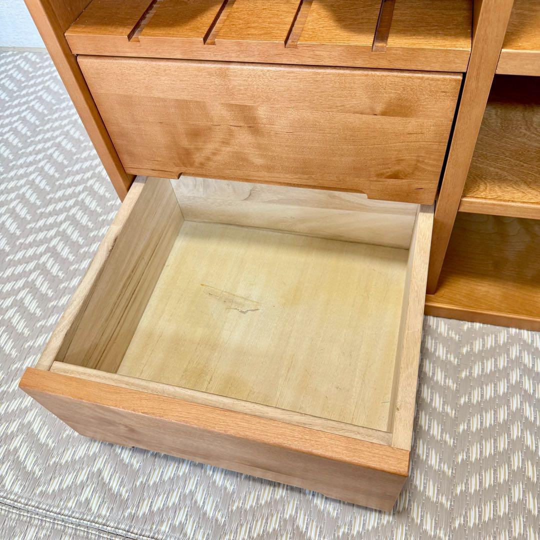 しん　起立木工 ランドセルラック 樺材 ブラウン　レコード　大塚家具