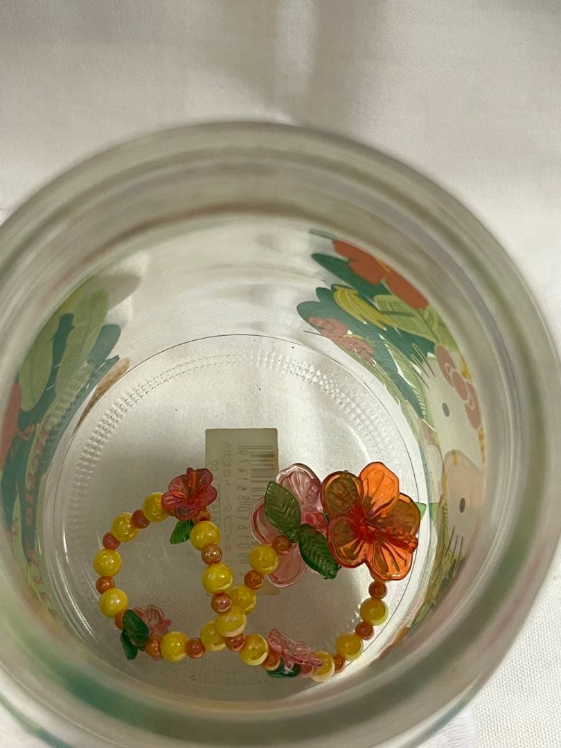 キティ　トロピカルキャニスター　ビーズ入り　サンリオ　レトロ　ハローキティ