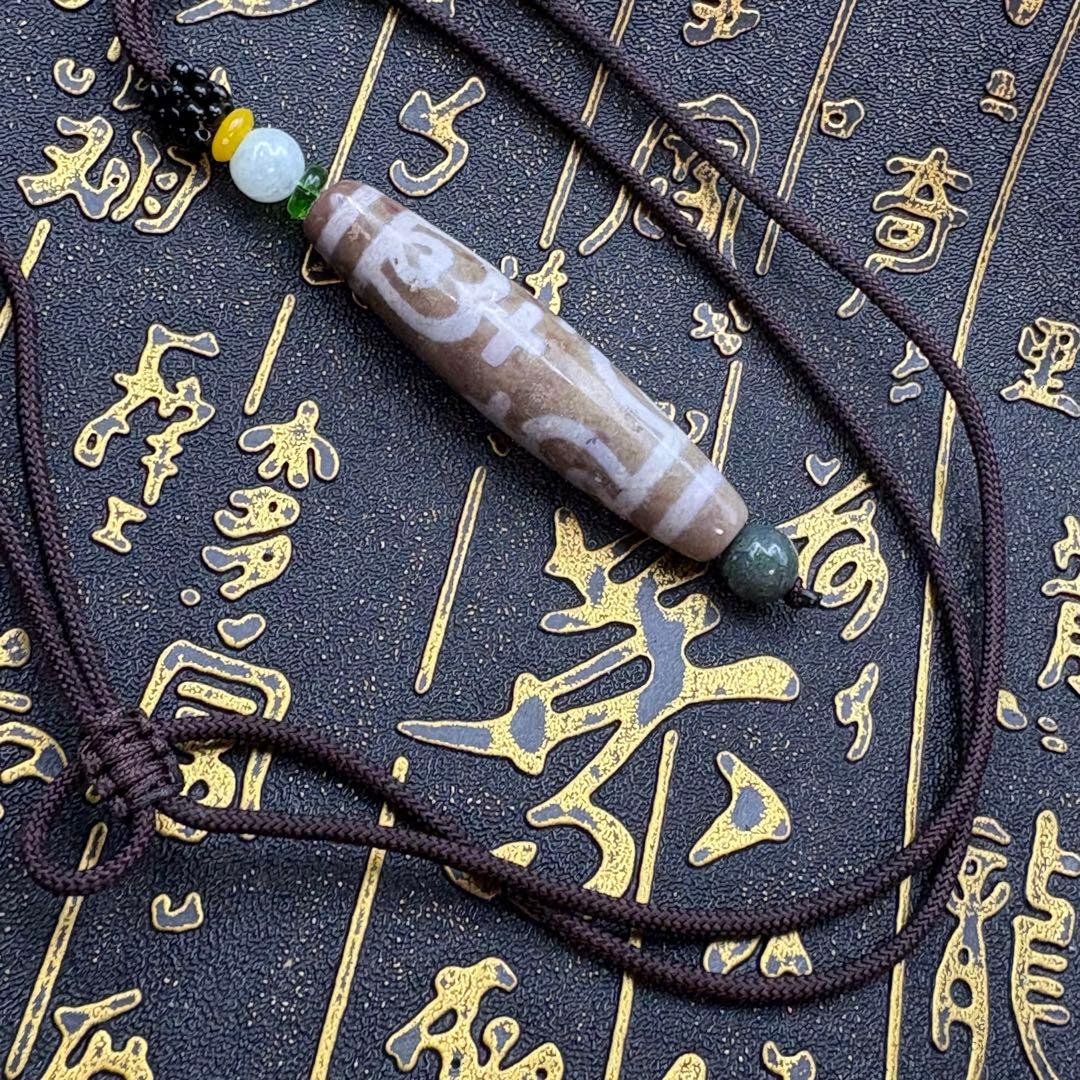 紅朱砂 宝瓶蓮花天珠 ネックレス