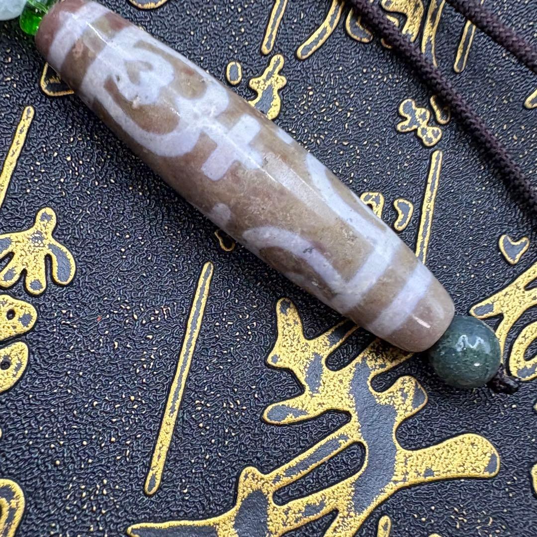 紅朱砂 宝瓶蓮花天珠 ネックレス