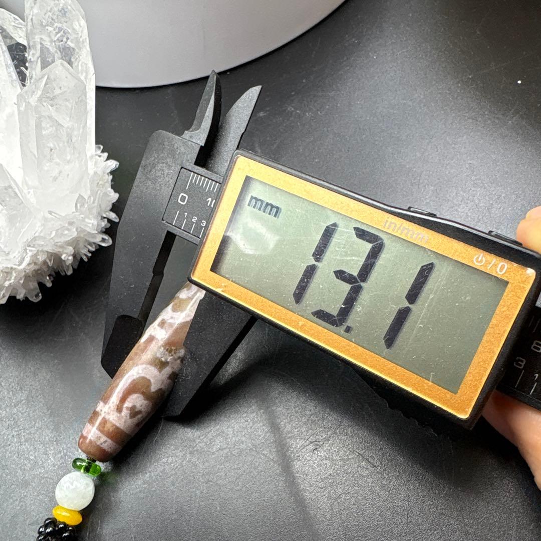 紅朱砂 宝瓶蓮花天珠 ネックレス