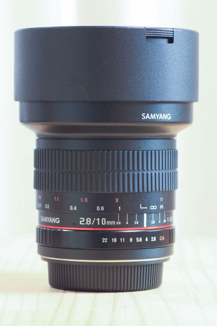 SAMYANG F2.8/10mm 超広角レンズ　キヤノンEF-Sマウント