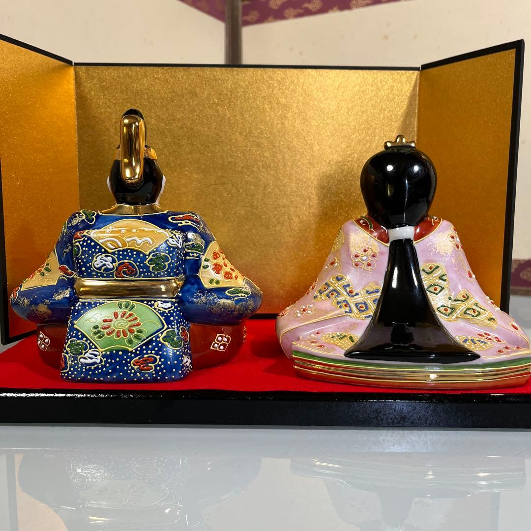 カンちゃん❣️九谷焼　親王飾り　お雛様