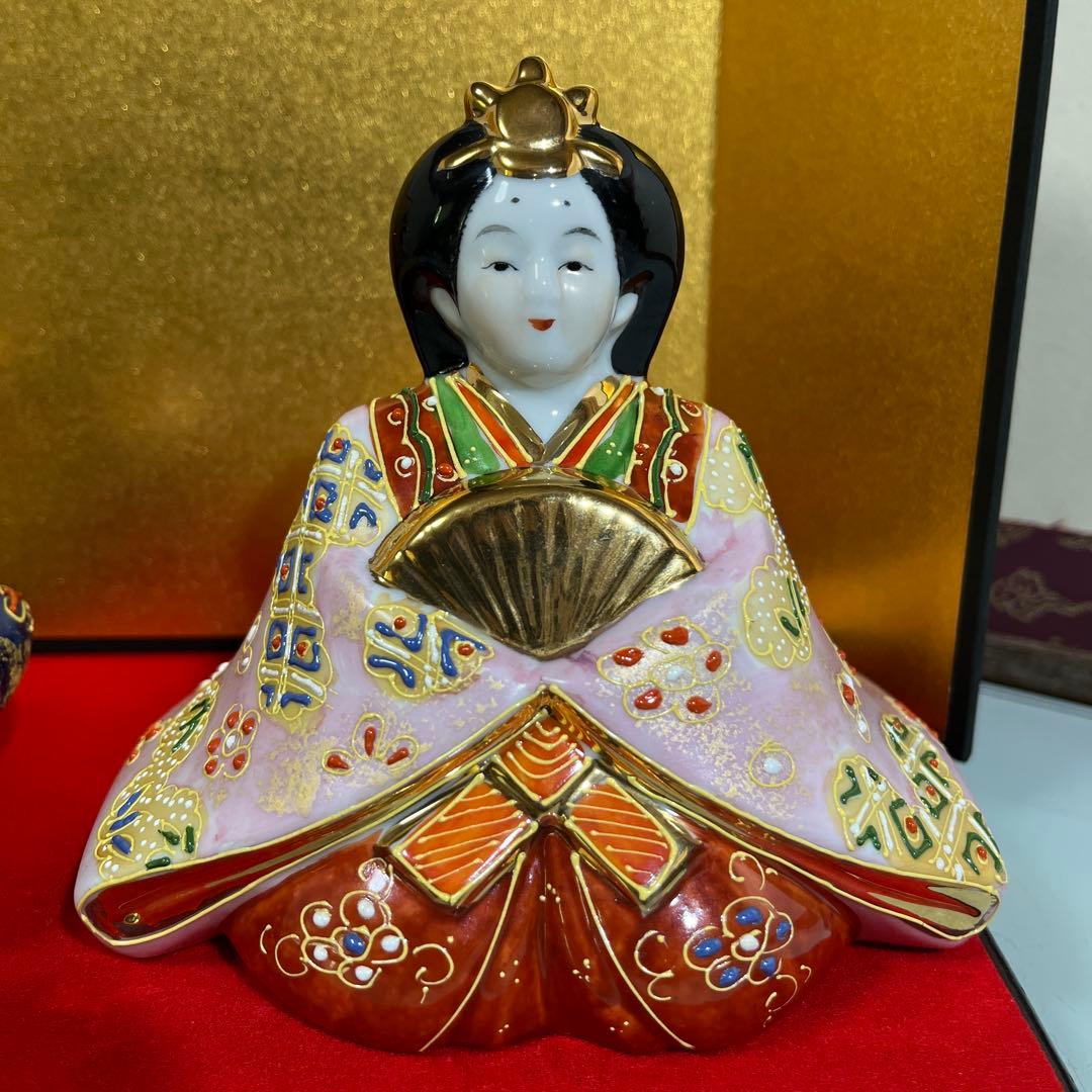 カンちゃん❣️九谷焼　親王飾り　お雛様