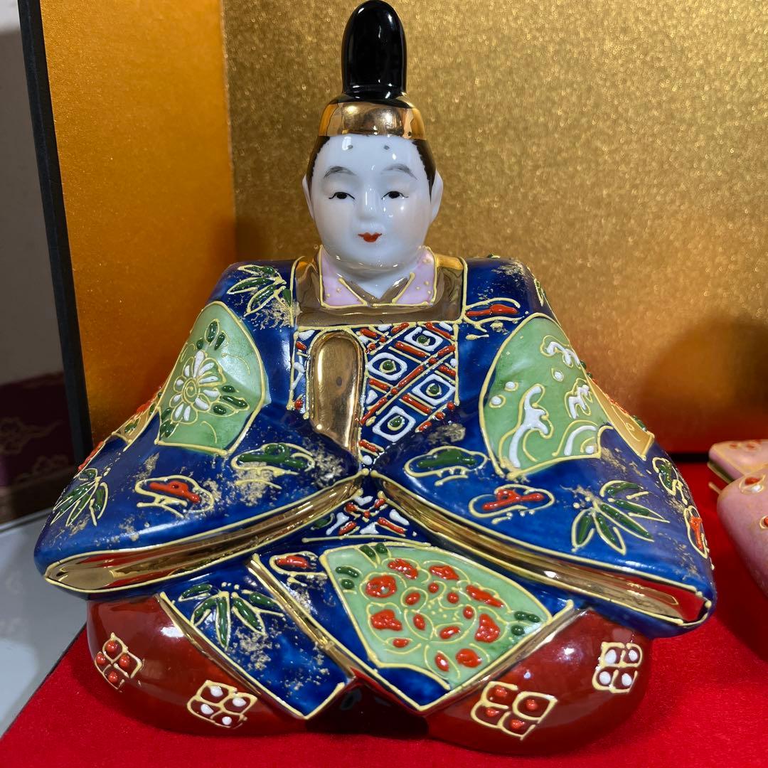 カンちゃん❣️九谷焼　親王飾り　お雛様