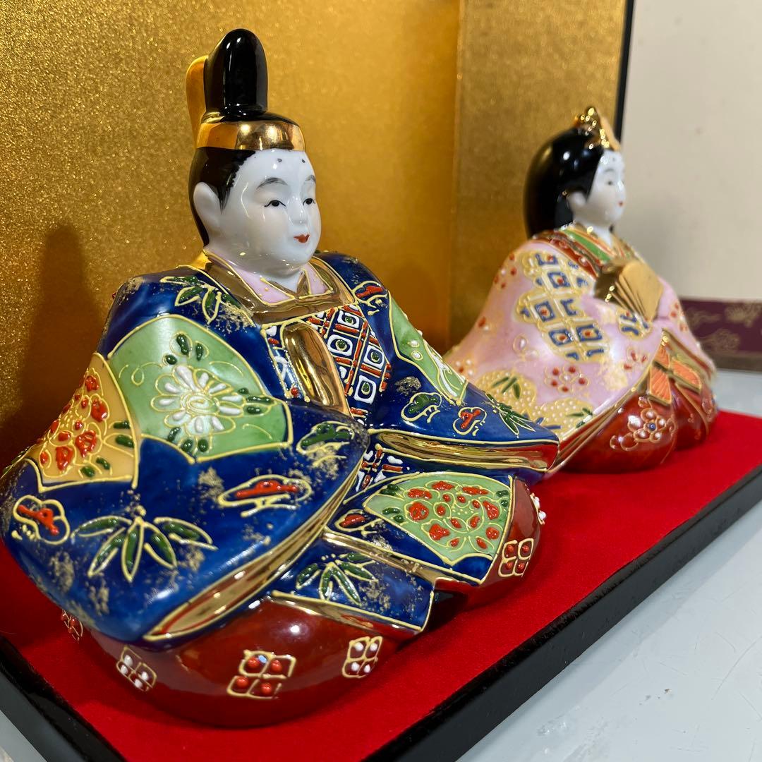 カンちゃん❣️九谷焼　親王飾り　お雛様