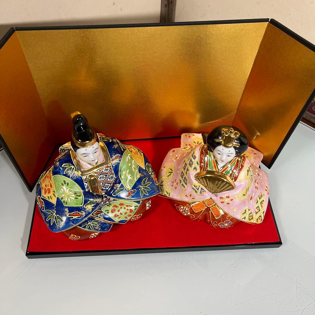 カンちゃん❣️九谷焼　親王飾り　お雛様