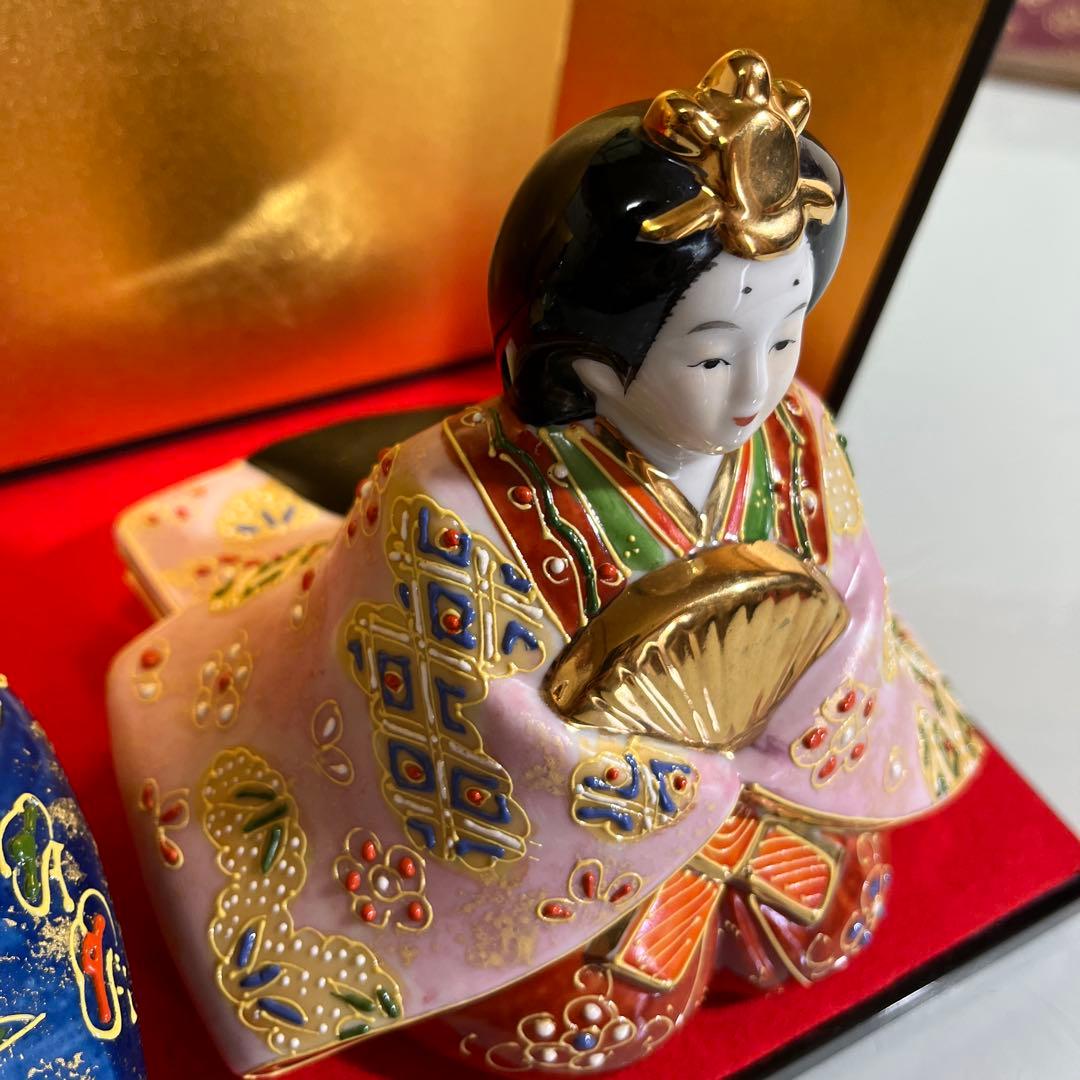 カンちゃん❣️九谷焼　親王飾り　お雛様