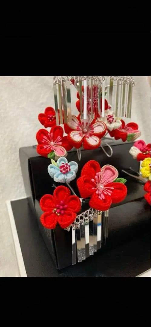 七五三　日本髪　髪飾り　かんざし　ヘアアレンジ